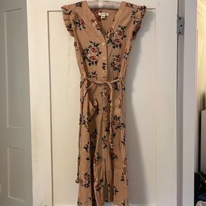 Minteau blush floral dress